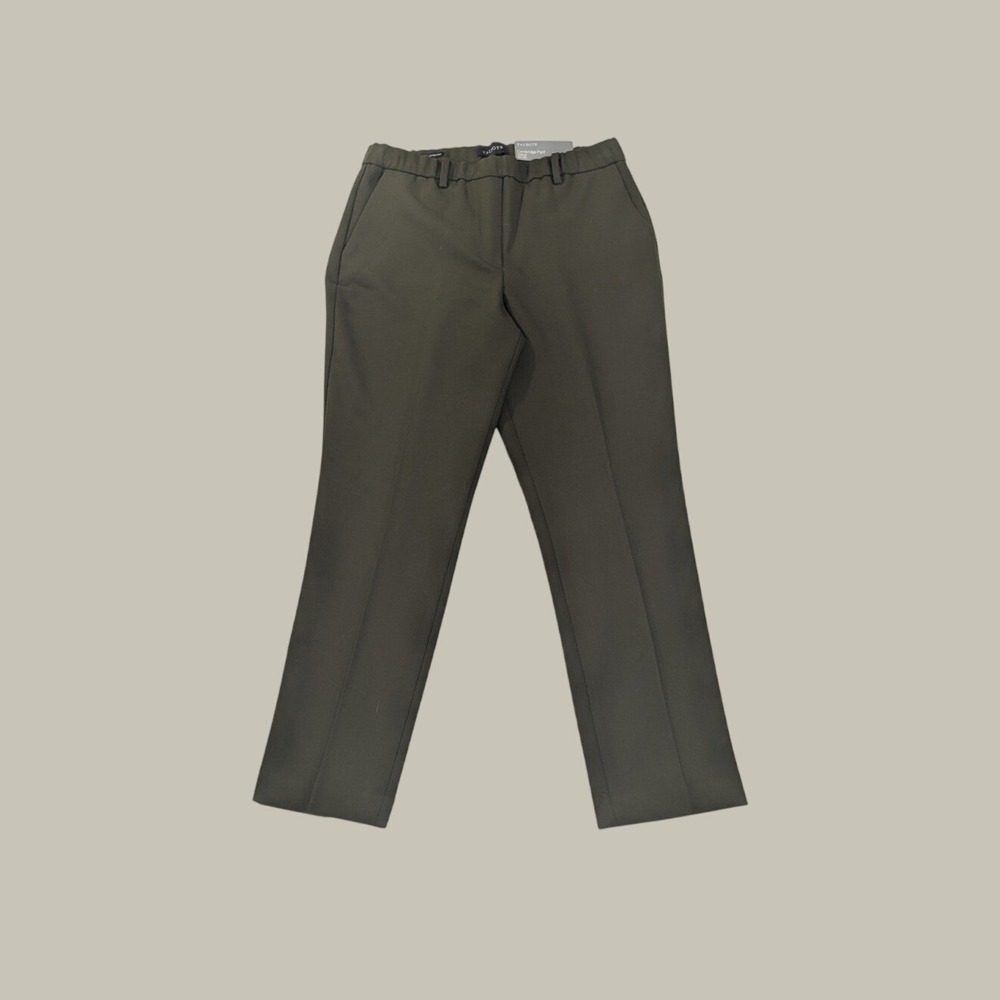 Talbots Cambridge Pant 8P Olive Green Straight Leg Workwear Office Capsule NWT - Picture 2 of 10